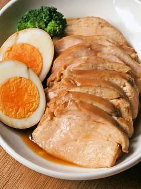 5分で簡単!胸肉やわらか鶏チャーシュー✿